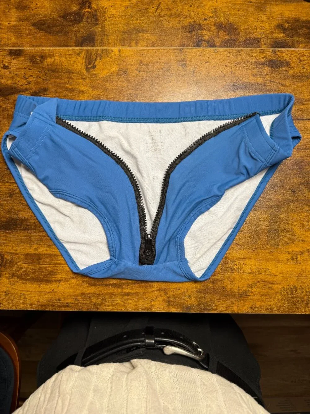 JJ Malibu: Unzip Me Swim Briefs - Blue